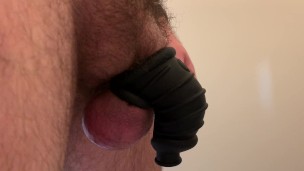 Chastity cage pissing