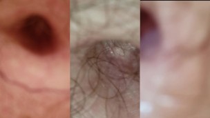 3 Extreme Closeups and Zooms of Belly Button in Multi Cam