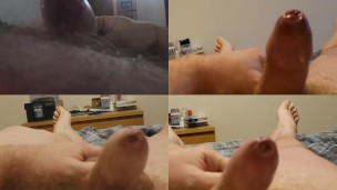 Multivideo of 4 Cum Shots Onto Stomach