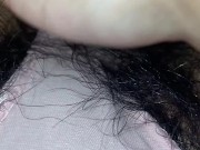 開始1分でパンツがぐっしょり♡濡れやすい剛毛素人がパンツの隙間から指をじゅぽじゅぽオナニー【個人撮影】 11/16