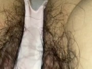 開始1分でパンツがぐっしょり♡濡れやすい剛毛素人がパンツの隙間から指をじゅぽじゅぽオナニー【個人撮影】 6/16