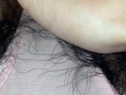 開始1分でパンツがぐっしょり♡濡れやすい剛毛素人がパンツの隙間から指をじゅぽじゅぽオナニー【個人撮影】 9/16