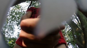 Public cum on camera and lick it off (taste own cum)
