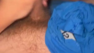 Cheeky wank and cum