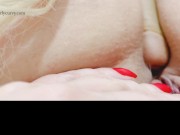 Blonde in control! Sitting on and stepping on your cock with dirty talk and more! 13/16