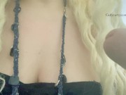 Blonde in control! Sitting on and stepping on your cock with dirty talk and more! 2/16