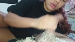 creampie and a lot of handjob, the cum came out hard in my mouth,this motherfucker ejaculate as fuck