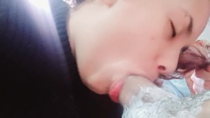 rolling my juicymouth to the bottom of the hardcock,sucking to the stem until explodes your creampie