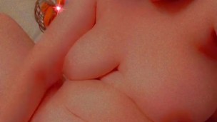 Cute chubby fairy slut plays with her fat tight pussy