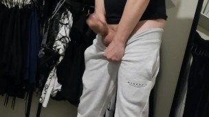 Chav lad wanks and cums!