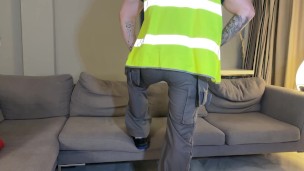 Builder Farting on the couch