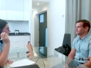 Amazing casting sex between an amateur dude and big titted Meraki Pacense 8/16