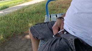Risky outdoor masturbation. Solo Man, Jerk Off, Close Up, Dick, Amatorial, Homemade, Big cum