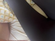 her leggings turned me on and I cum on them 4/16