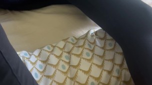 her leggings turned me on and I cum on them