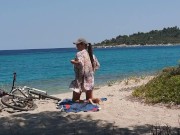 VOYEUR sexy wife Sun Tanning NAKED