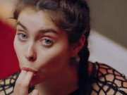 WOWGIRLS Beautiful Ukrainian model Alissa Foxy taking off her pantyhose and playing with her pussy 7/16