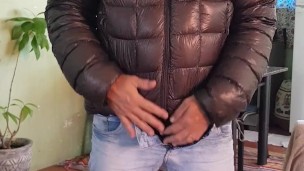Cum my Puffy down jacket