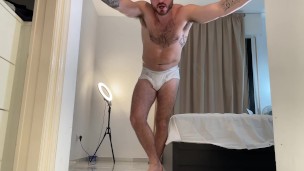 Giant cum filled underwear slave