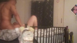 Caught horny roommate fingering her pussy so I hopped in bed with her and eat her pussy and fuck her