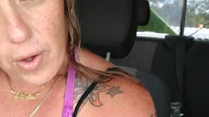I pull my panties to the side and flash my pussy while I smoke and horny as fuck (for my fans)
