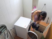 Horny Married Mom Fucks the Handyman on The Laundry Machine 2/16