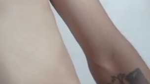 Skinny guy showing off his body big dick sixpack