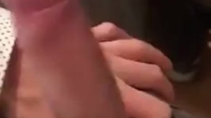 Suited Jock Pulls Out Wet Uncut Cock - ALL 9 inches