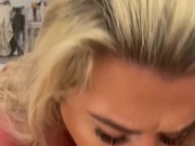 FULL VIDEO ON MY OnlyFans - Teen sucks on daddy’s rock hard cock - LOUD / SLOPPY BLOWJOB 🤤 3/16