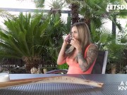 Nasty Babes Isizzu & Katrin Hot Girl On Girl Action After Intense Makeout - A GIRL KNOWS 1/16