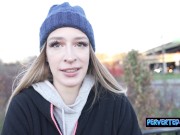 Horny jogger needs help warming up