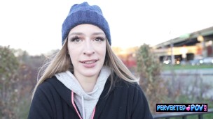 Horny jogger needs help warming up