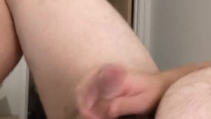 Quick cum before work - HUGE cumshot & LOUD moaning