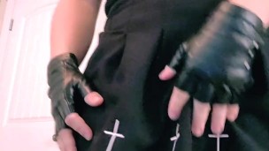 Emo femboy makes you beg