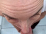 we take a blowjob break in college and i cum on her pantyhose 11/16