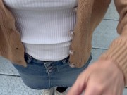 we take a blowjob break in college and i cum on her pantyhose 5/16