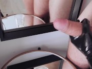 He Eats His Own Cum!!! After a Double Ruined Orgasm and Post Orgasm Handjob 7/16