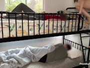 Dude Creampied Hot Cheating Babe In Hostel While Husband Takes A Nap Above Them (TEASER) 4/16