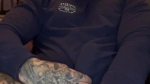 Hunk amateur model loves to show his uncut 9 inch dick when he's bored