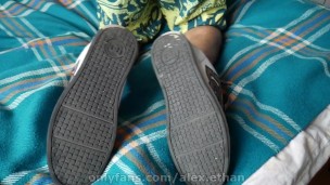 Worshipping Alex's feet and ass