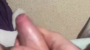 Playing with my uncut cock
