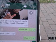 DEBT4k. Pretty blonde enjoys sex with loan shark in front of her groom 3/16