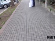 DEBT4k. Pretty blonde enjoys sex with loan shark in front of her groom 4/16