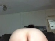 THICK BBW WITH BIG ASS BIG TITS CUMS WHILE RIDING AND BOUNCING ON COCK, HE CUMS IN MY HAIRY PUSSY