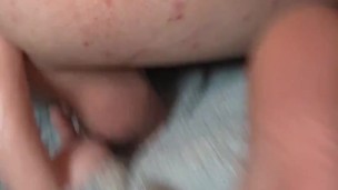 Big booty femboy takes a dildo in his tight ass