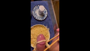 Today's menu - Cum Noodle; Eat It Or Starve!
