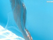 Petite teen Ivi Rein endures the free naked swimming 12/16