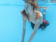 Petite teen Ivi Rein endures the free naked swimming 2/16