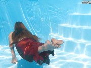 Petite teen Ivi Rein endures the free naked swimming 8/16