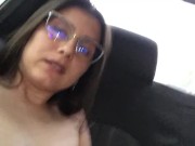 I send my best friend a video of his girlfriend eating my pussy in the back of the uber. 15/16